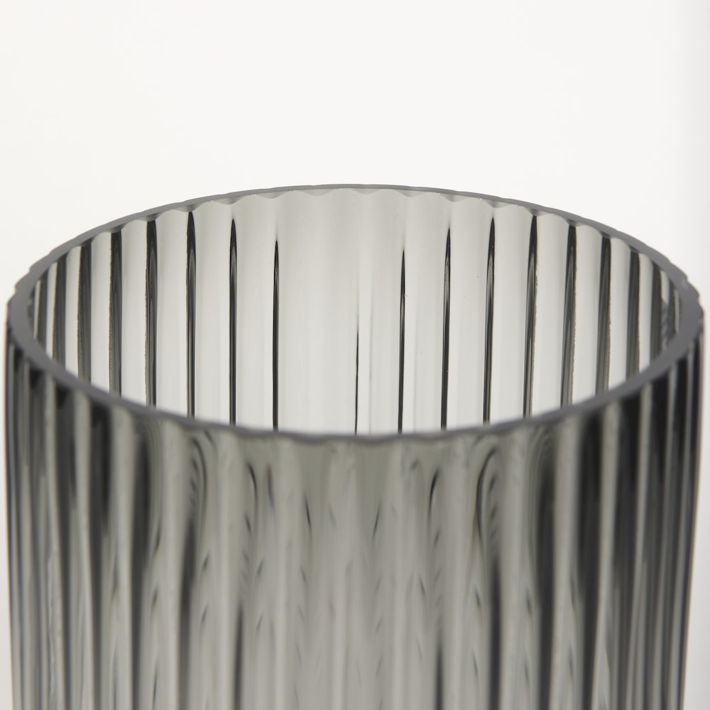 Dawn Tall Smokey Black Glass Vase