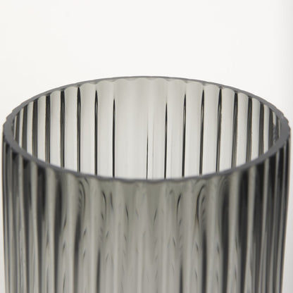 Dawn Tall Smokey Black Glass Vase