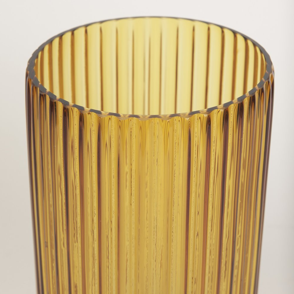 Dawn Tall Amber Glass Vase