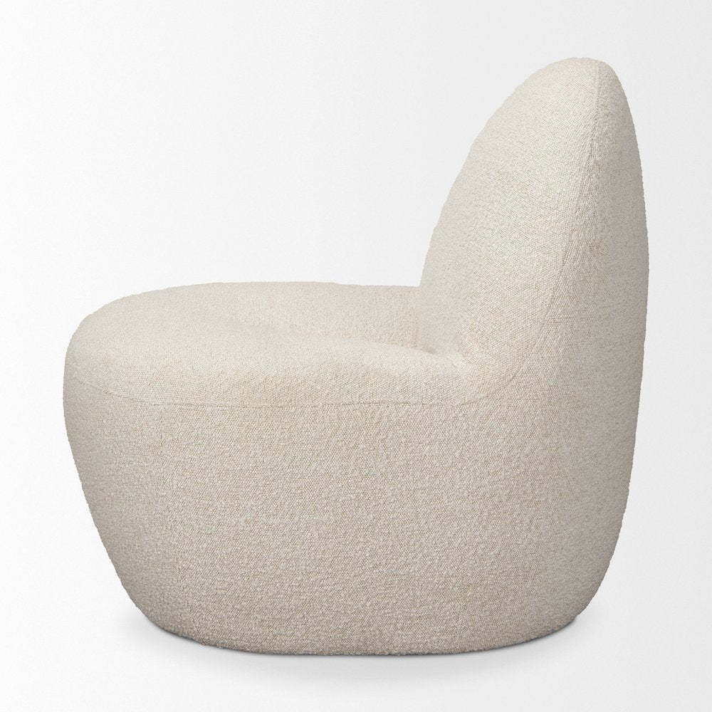 Cream Boucle Accent Chair