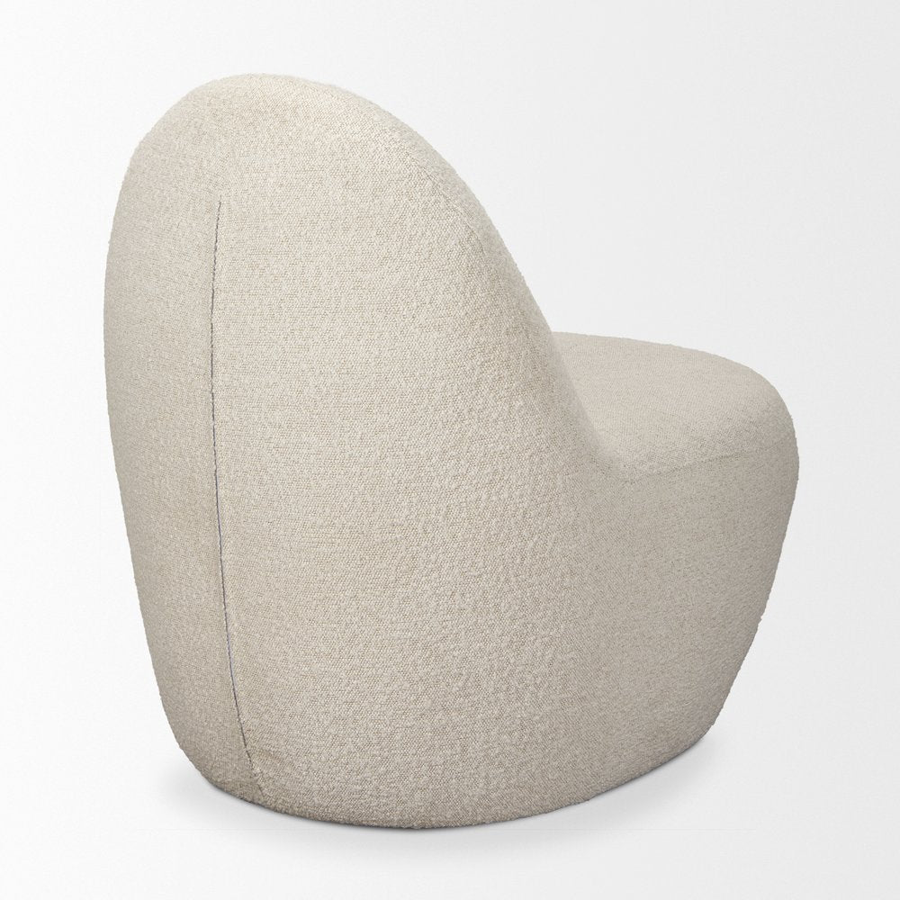 Cream Boucle Accent Chair