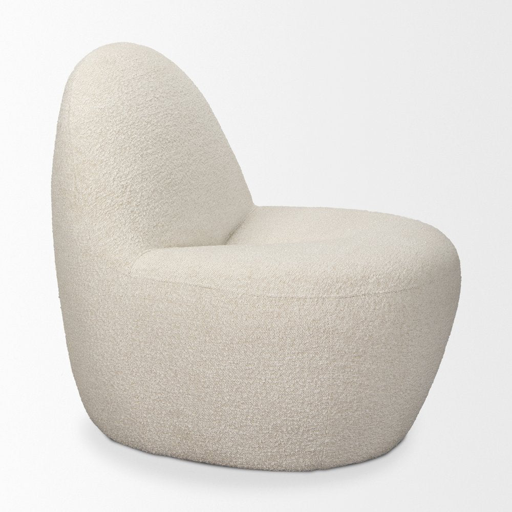 Cream Boucle Accent Chair