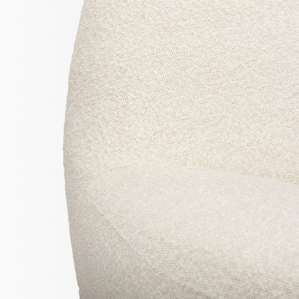 Cream Boucle Accent Chair
