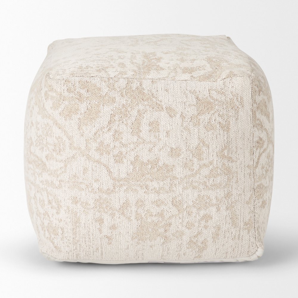 Khloe Small Cream Pouf