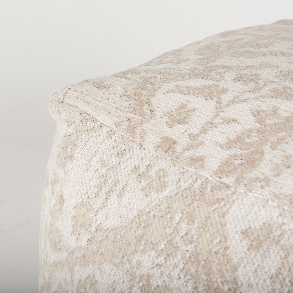 Khloe Small Cream Pouf