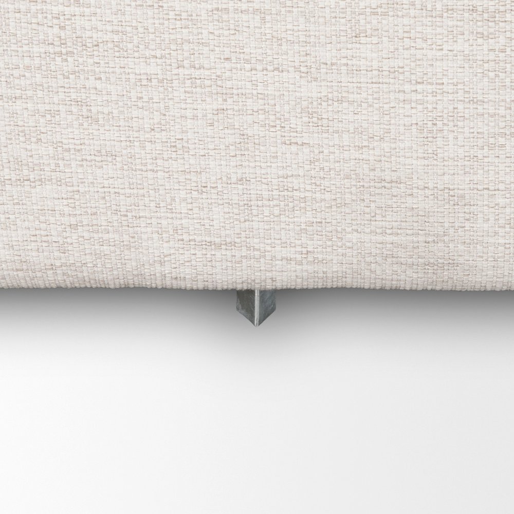 Halston Small Ottoman Oatmeal Performance Fabric