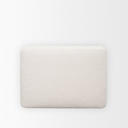 Halston Small Ottoman Oatmeal Performance Fabric