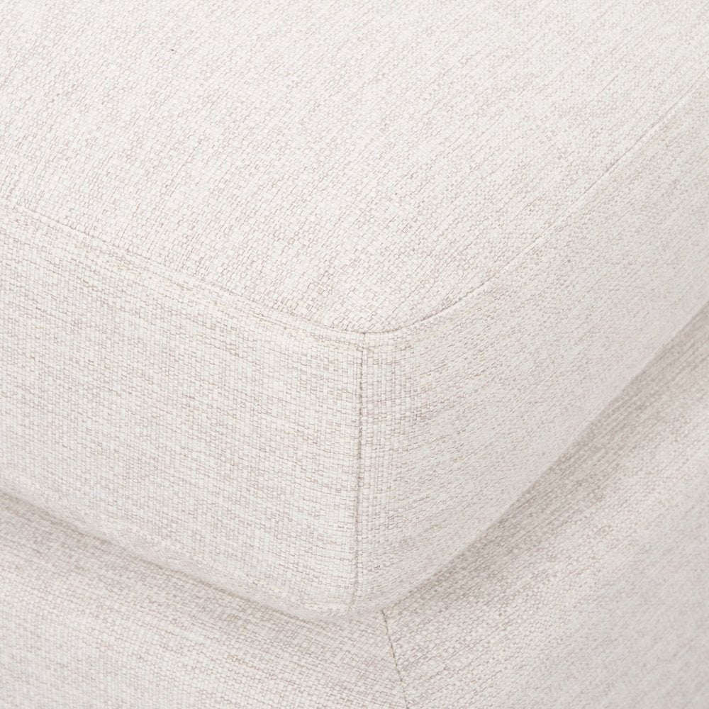 Halston Small Ottoman Oatmeal Performance Fabric