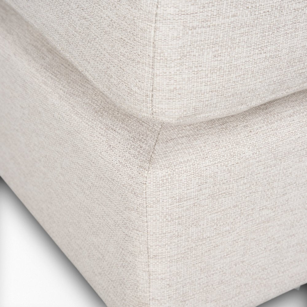 Halston Small Ottoman Oatmeal Performance Fabric