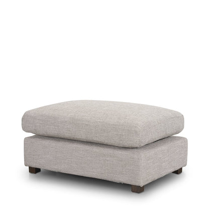 Halston Small Ottoman Light Gray Performance Fabric