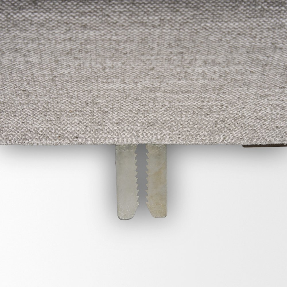Halston Small Ottoman Light Gray Performance Fabric