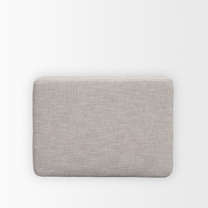 Halston Small Ottoman Light Gray Performance Fabric