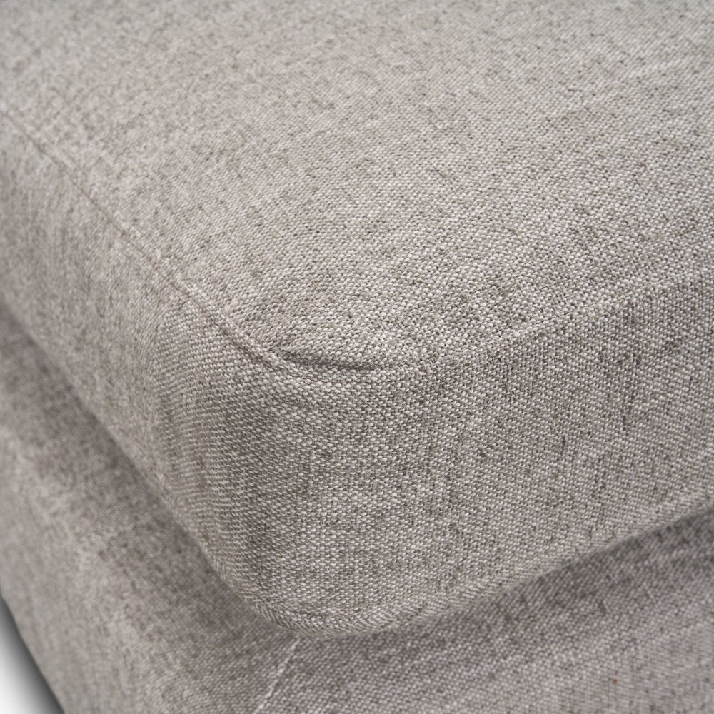 Halston Small Ottoman Light Gray Performance Fabric