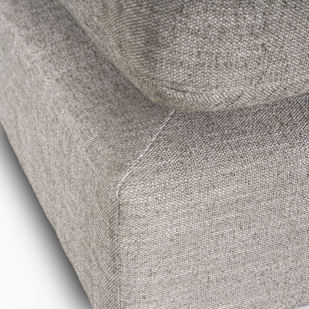 Halston Small Ottoman Light Gray Performance Fabric