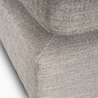 Halston Small Ottoman Light Gray Performance Fabric
