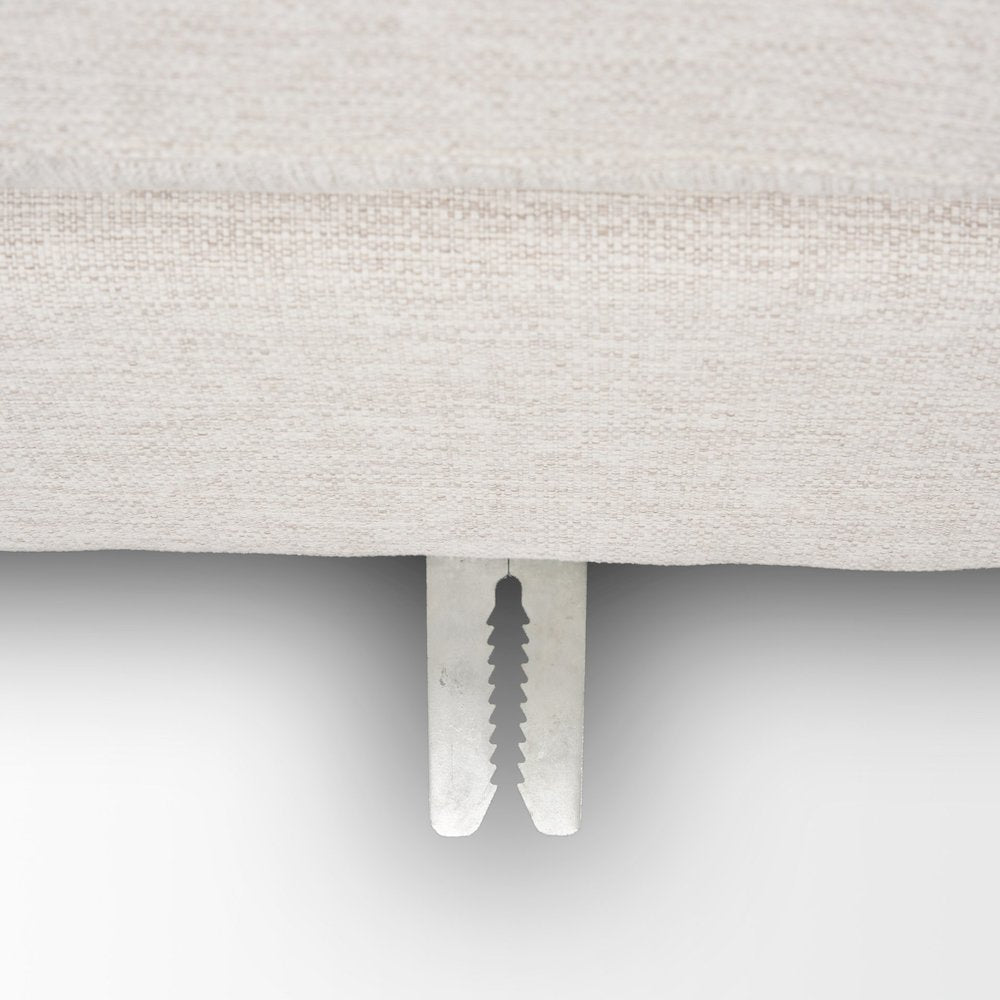 Halston Right Arm Sectional Piece Oatmeal Performance Fabric