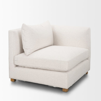 Halston Right Arm Sectional Piece Oatmeal Performance Fabric
