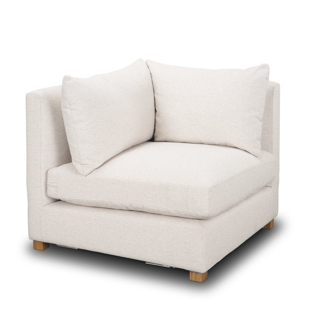 Halston Corner Sectional Piece Oatmeal Performance Fabric