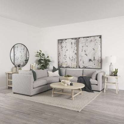 Halston Corner Light Grey Performance Fabric