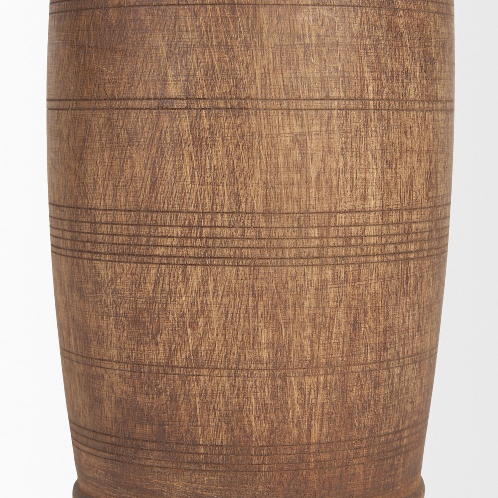 Porta Small Medium Brown Reclaimed Wooden Pot