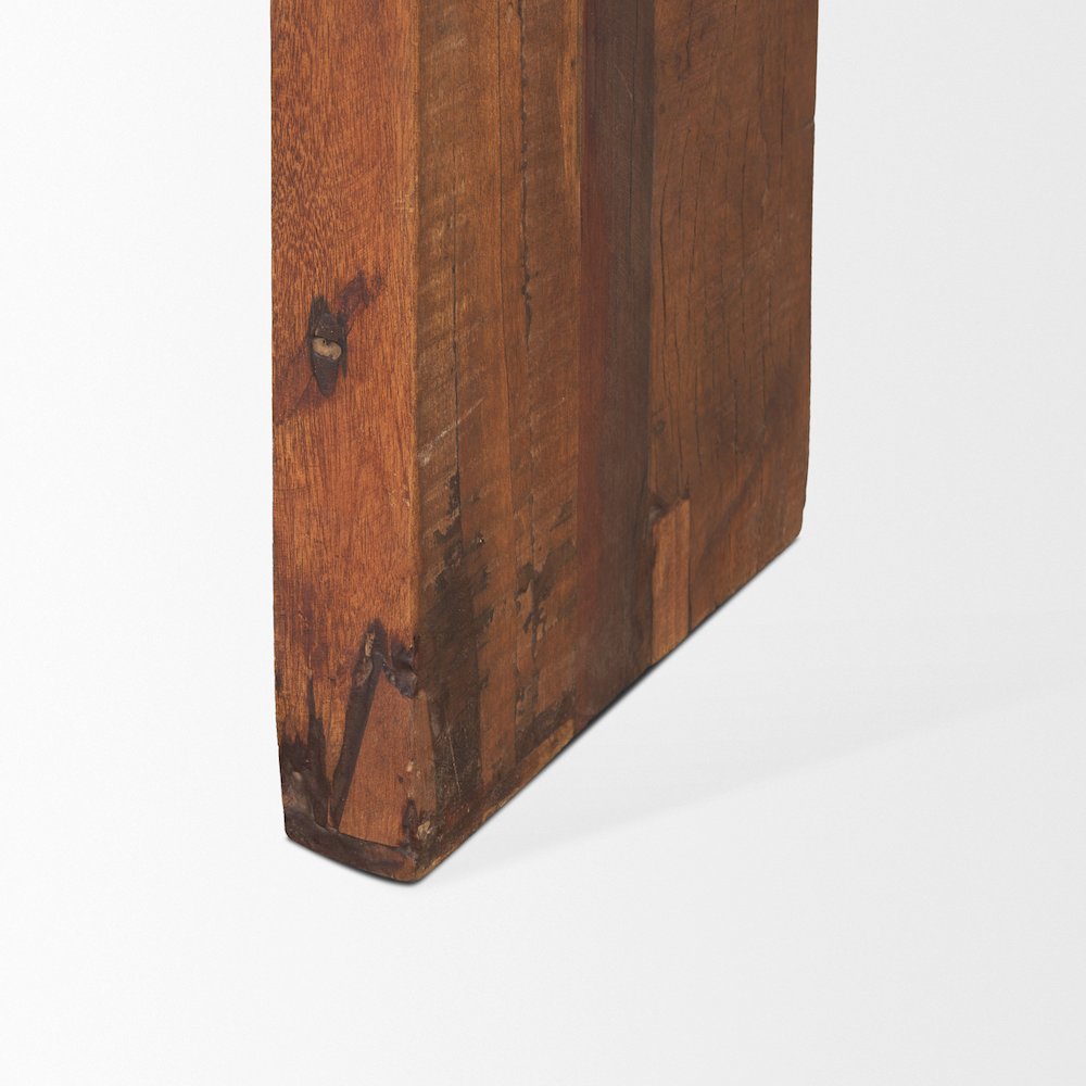Rustic Brown Reclaimed Wood Console Table