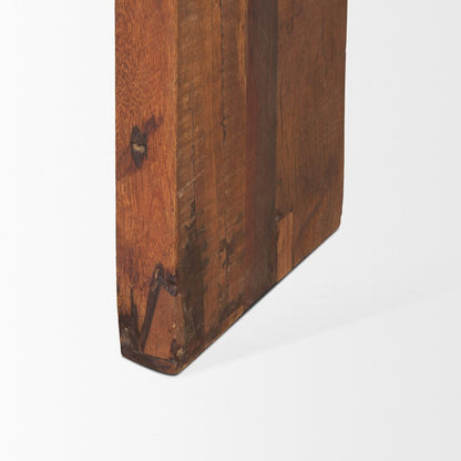 Rustic Brown Reclaimed Wood Console Table