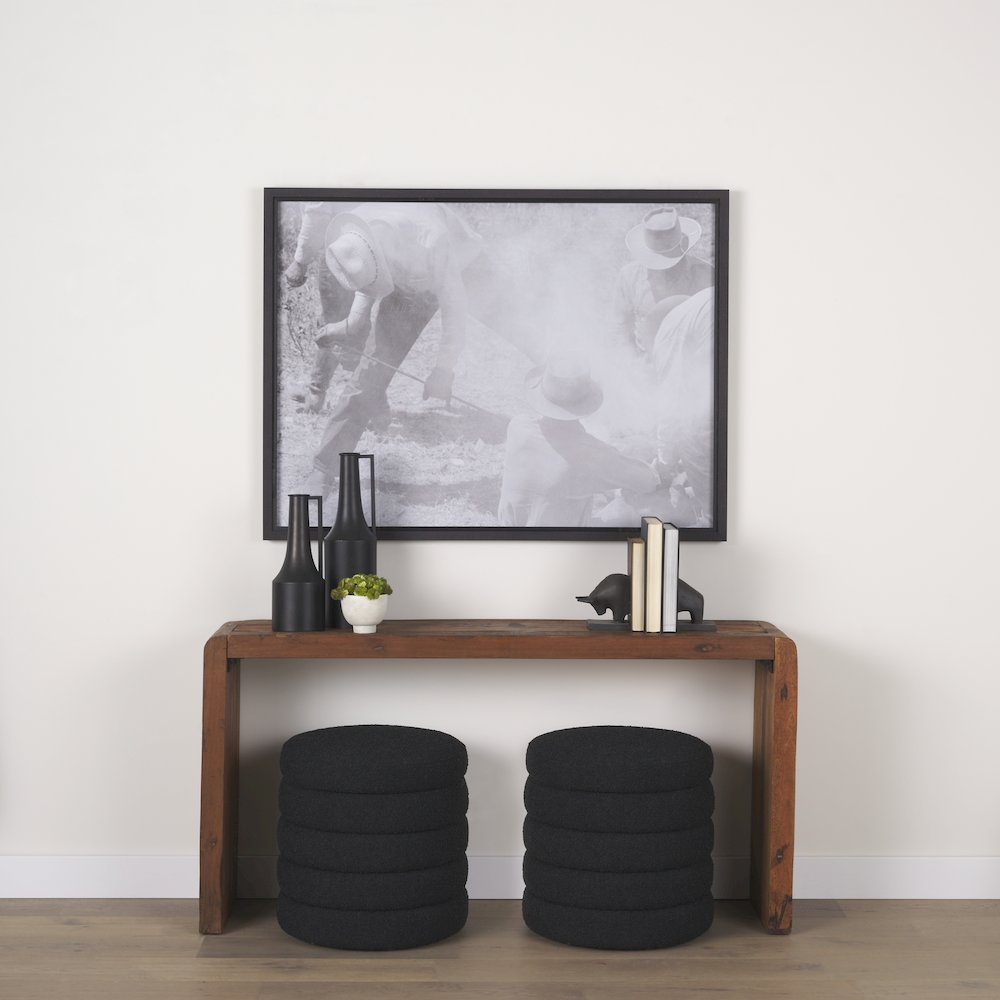 Rustic Brown Reclaimed Wood Console Table