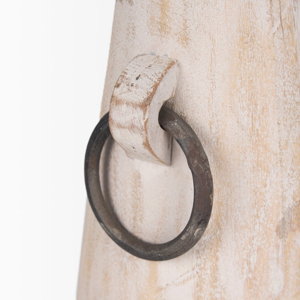 Monique Small Light Brown Handles Wood Pot