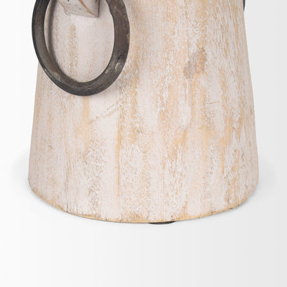 Monique Small Light Brown Handles Wood Pot
