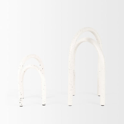 Springe White & Gray Speckled Arch Decorative Object (Set of 2)