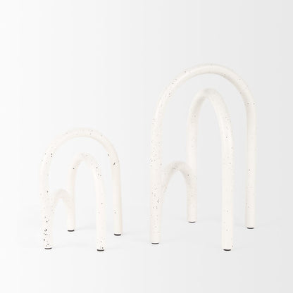 Springe White & Gray Speckled Arch Decorative Object (Set of 2)