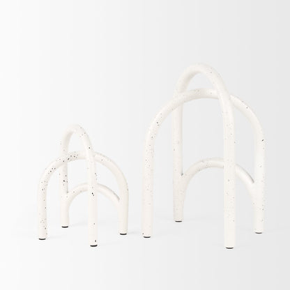 Springe White & Gray Speckled Arch Decorative Object (Set of 2)