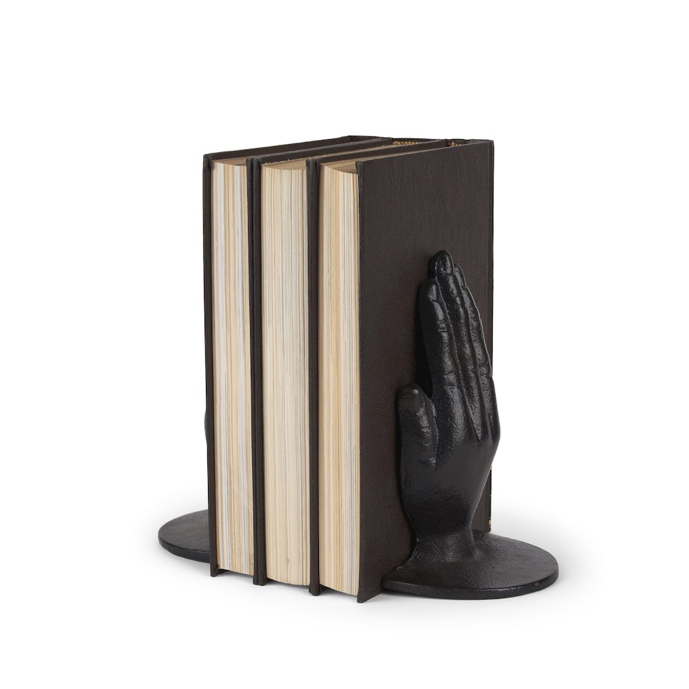 Hands Bronze Cast Iron Book Ends