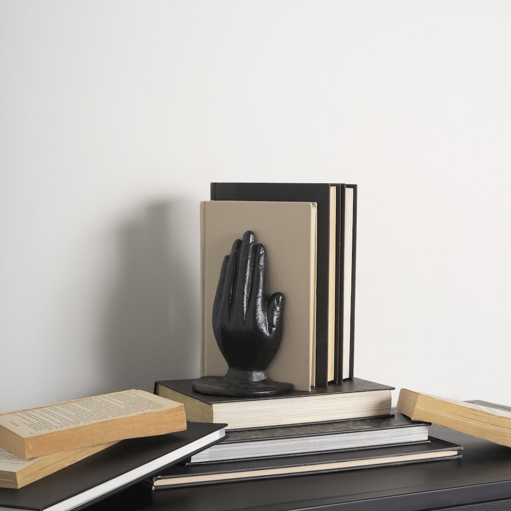Hands Bronze Cast Iron Book Ends