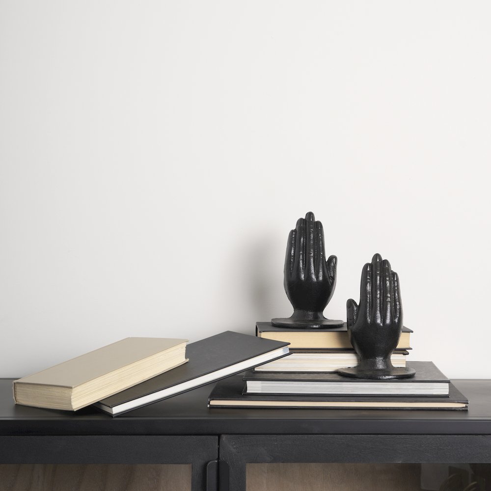 Hands Bronze Cast Iron Book Ends