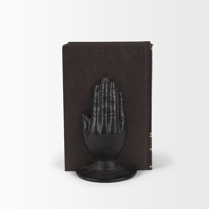 Hands Bronze Cast Iron Book Ends