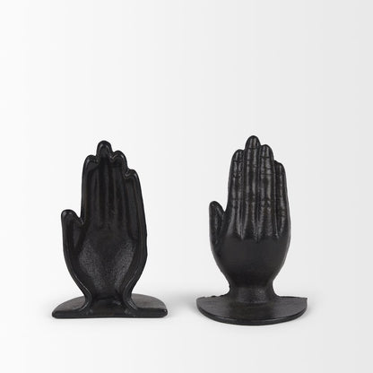 Hands Bronze Cast Iron Book Ends