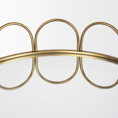 Lenore Round Metal/Mirror Tray Gold (Set of 2)