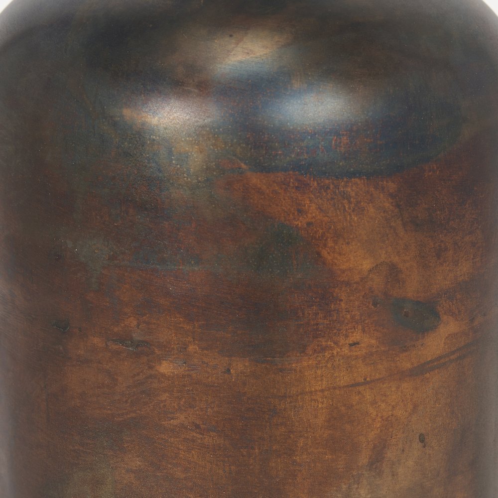 Daya Tall Antiqued Gold Metal Vase