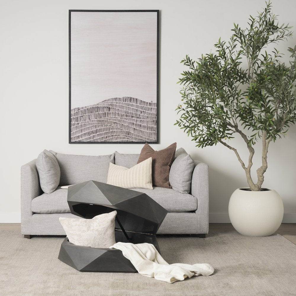 Hexagonal Hinged Solid Wood Top And Base Coffee Table