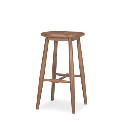 Medium Brown Wood Bar Stool