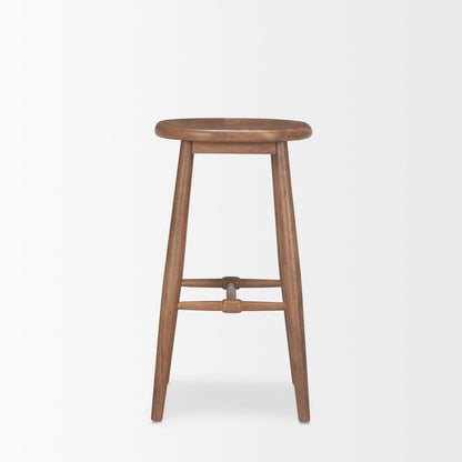 Medium Brown Wood Bar Stool