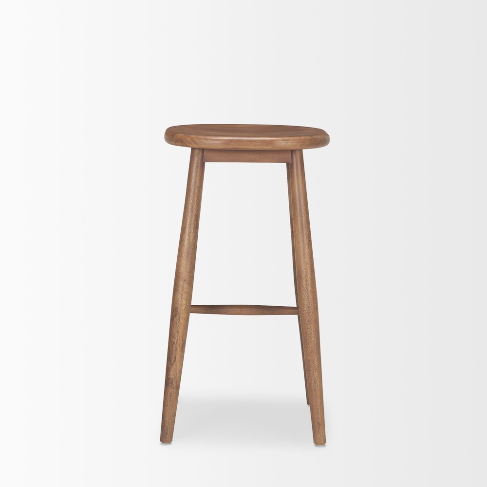 Medium Brown Wood Bar Stool