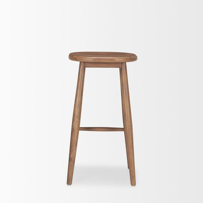 Medium Brown Wood Bar Stool