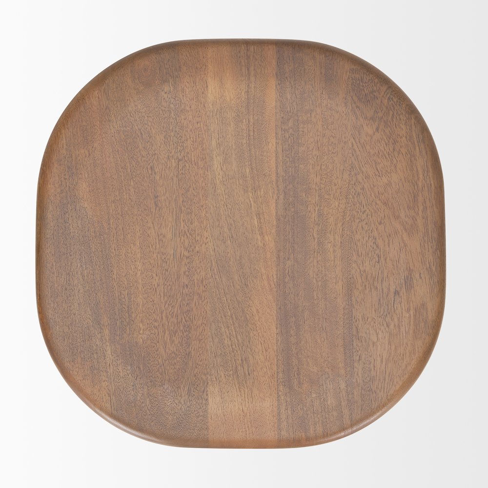Medium Brown Wood Bar Stool
