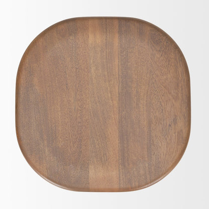 Medium Brown Wood Bar Stool