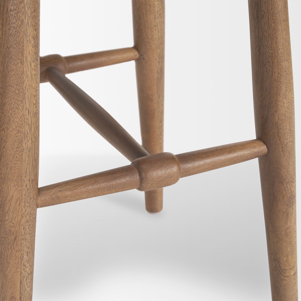 Medium Brown Wood Bar Stool
