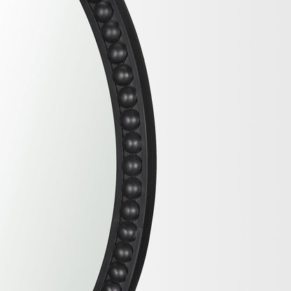 Roan Black Wood Beaded Wall Mirror