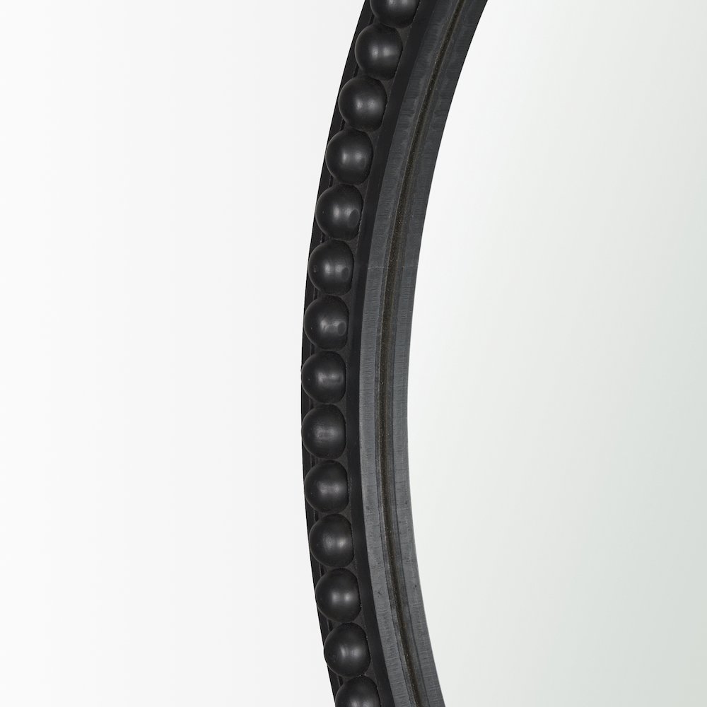 Roan Black Wood Beaded Wall Mirror