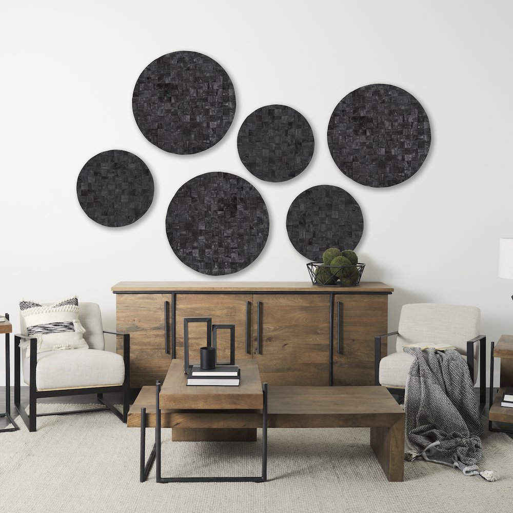 The Abyss Dark Brown Wood 24" Wall Art
